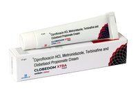 Ciprofloxacin Metronidazole Terbinafine Hydrochloride Clobetasol Propionate 0.05% W/w Cream - 30 Gm Aluminium Tube, White To Off-white, Usp Grade, Who-gmp Compliant