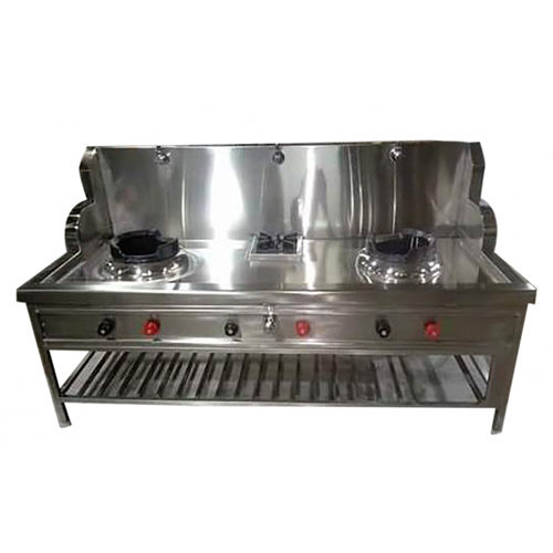 2 Burner Chinese Cooking Range - Interior Coating: Steel