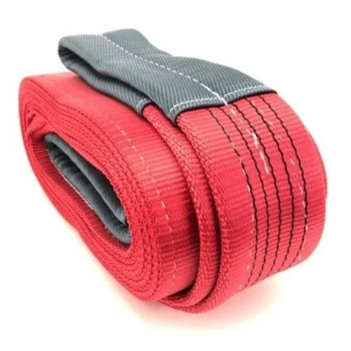 Red Lifting Belts Polyester Webbing Sling