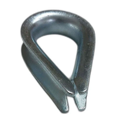 Wire Rope Thimble - Galvanized Steel, 2.5 Inch Length, Silver Color | Durable Solution for Construction Applications