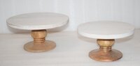 Set Of 2 Round Cake Stand - Color: Different Colors Available