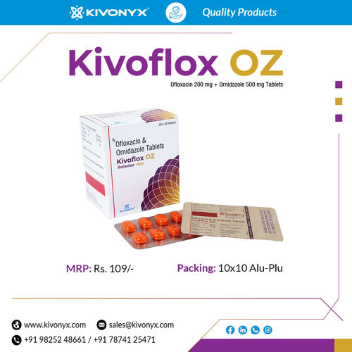 Ofloxacin 200 mg Ornidazole 500 mg Tablet