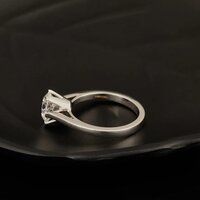 14K White Gold Lab Grown Diamond Solitaire Ring.