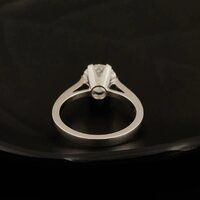 14K White Gold Lab Grown Diamond Solitaire Ring.