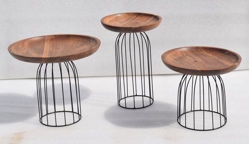 Set of 3 Mango Wood Cake Stand