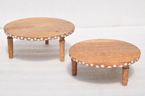Set of 2 Cake Stand Wooden Legs