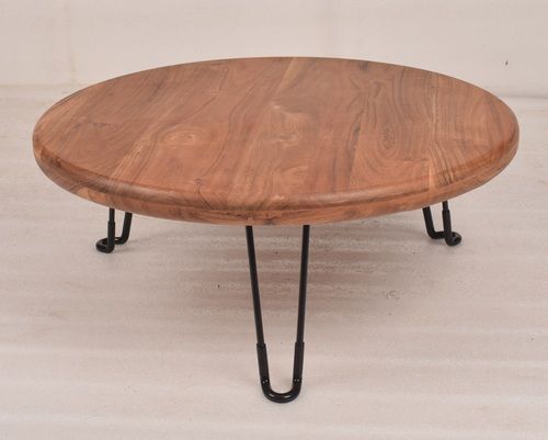 Wooden Cake Stand With 3 Metal Legs