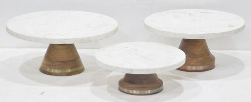 Set of 3 Cake Stand With Marble