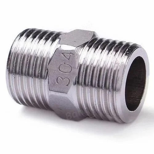 Stainless Steel Threaded Hex Nipple