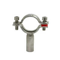 Pipe Holder - Stainless Steel, 1 Inch Size, Silver Color | Durable Round Design, Polished Finish, Includes Warranty