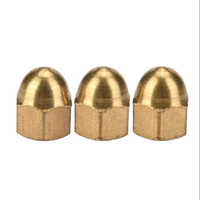 Brass Dome Head Cap Hex Nut - Material: Brass, Shape: Dome, Weight: 18g, Color: Golden, Surface Finish: Polished, Warranty: Yes 