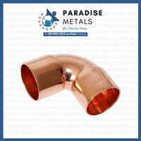 90 Degree Copper Elbow - Copper Material, 1/2 Inch Size, Polished Finish | Round Section Shape, Warranty Included, Easy Installation
