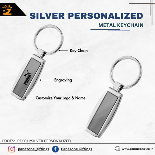 Silver Personlized Metal Keychain
