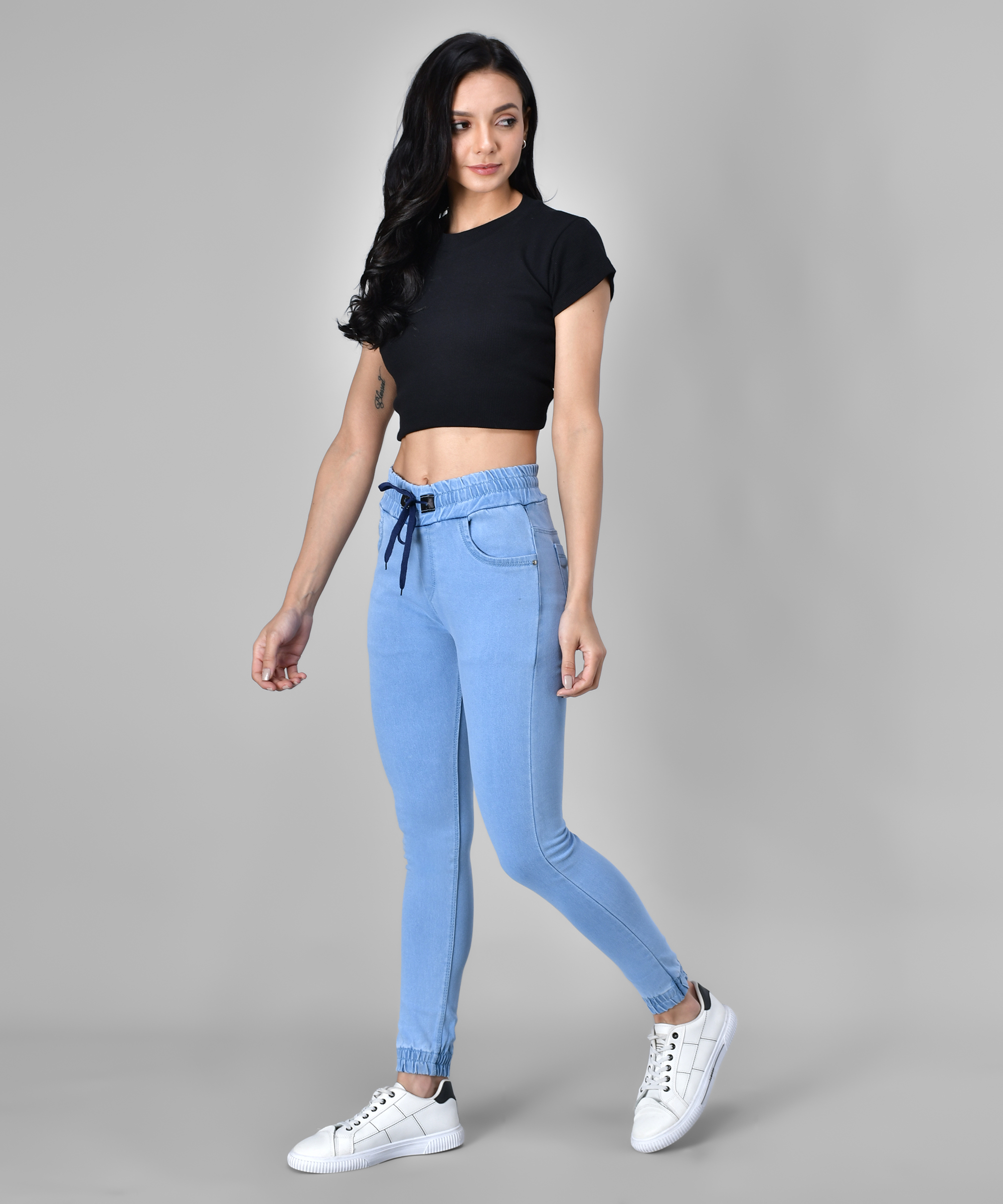 M MODDY 353ICE Slim Fit Jogger Style Women Blue Jeans