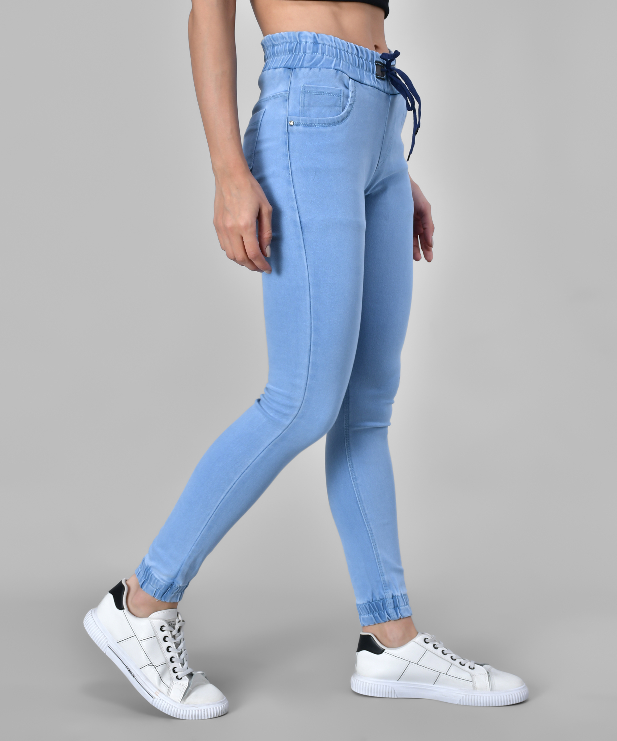 M MODDY 353ICE Slim Fit Jogger Style Women Blue Jeans