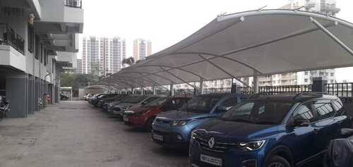 Car Parking Structure - Color: Standard In Grey And Blue