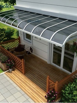 Terrace Polycarbonate Shed - Polycarbonate Material, Custom Dimensions Available , Efficient Rainwater Management and Enhanced Durability