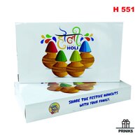 Holi Gift Pack - Sbs Sheet Box With Digital Print, 12-inch Rectangle Gift Box, Gloss Finish Lamination, Customizable Design, Perfect For Holi Celebration