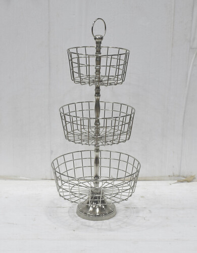 Cake Stand With 3 Tier - Color: Silver