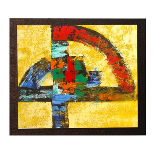 Brown Caa 15x16 Inch Handmade Textured Canvas Painting