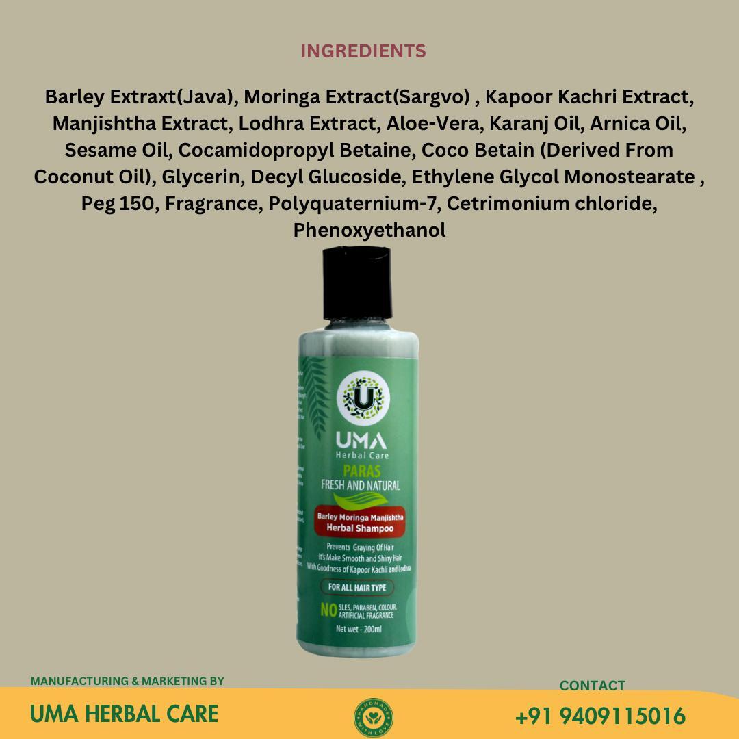 Barley Moringa And Manjistha Herbal Shampoo