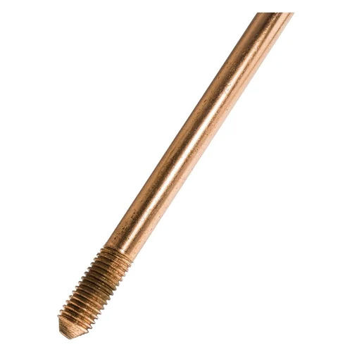 Pure Copper Earthing Electrode - 25mm Diameter, Copper Color, Round Shape | Industrial Application, High Conductivity