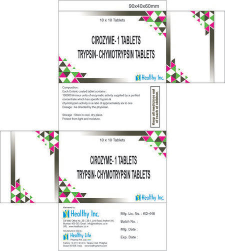 Chymotrypsin tablet 100000 Armour units