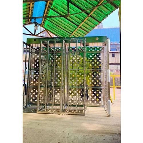 Silver Full Height Turnstile Access Gate Systems