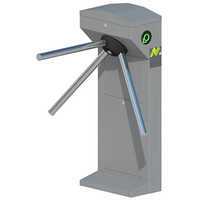 Ss Slim Tripod Access Control Turnstile - Stainless Steel, Silver Color, 230vac, 50hz, -10 To +55â°c Operating Range | Electromechanical Drive, Integrated Alarm, Warranty Included
