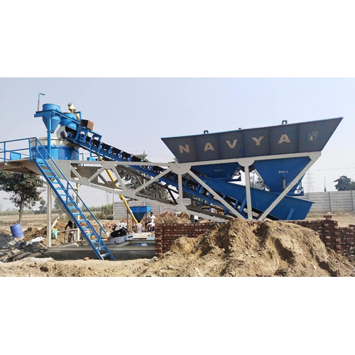 Compact Concrete Batching Plant With Pan Mixer