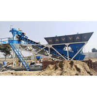 Compact Concrete Batching Plant With Pan Mixer