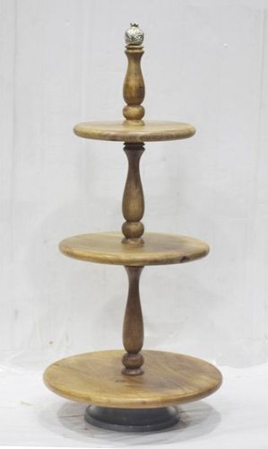 Wooden Cake Stand With 3 Tier