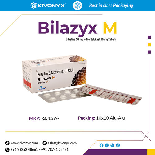 Bilastine 20 mg Montelukast 10 mg Tablet