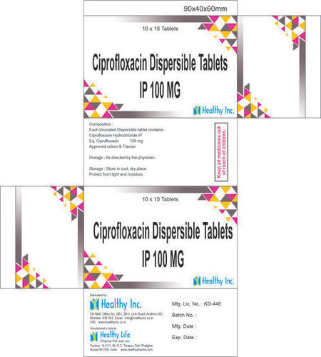 Ciprofloxacin Dispersible Tablets 100 Mg