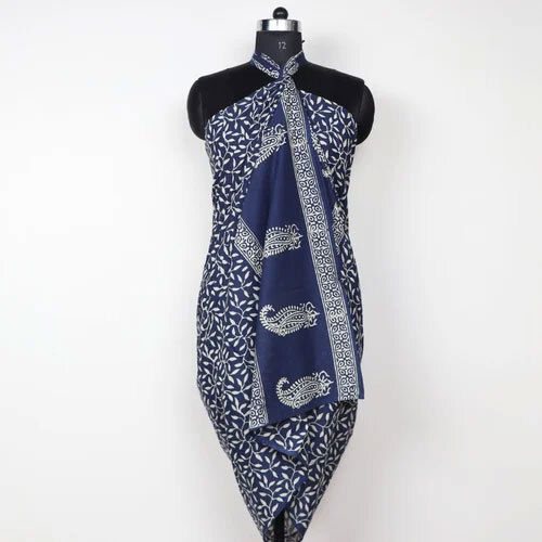 BEAUTIFUL INDIGO Cotton Printed Scarf