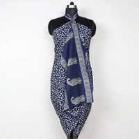 Beautiful Indigo Cotton Printed Scarf