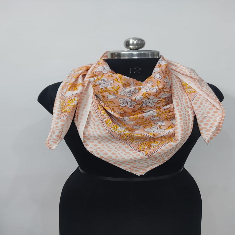 HAND BLOCK BUTA Cotton Printed Scarf