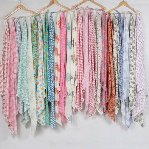 Hand Block Printed Scarf For Girls