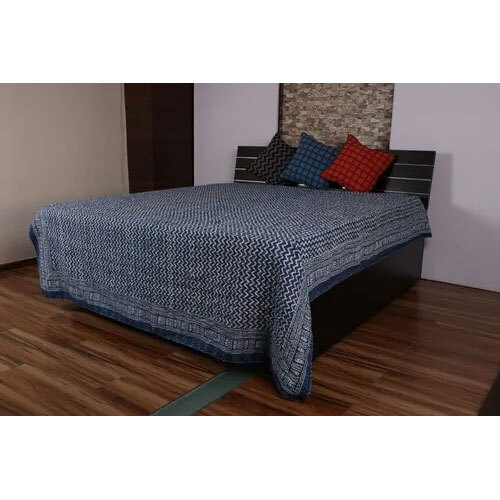 Indigo Jaipuri Bedspread Blankets