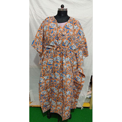 Block Printed Long Kaftan