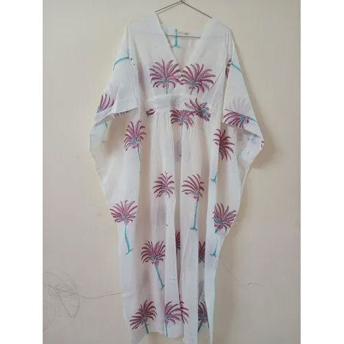 Hand Block Printed Lady Short Kaftan