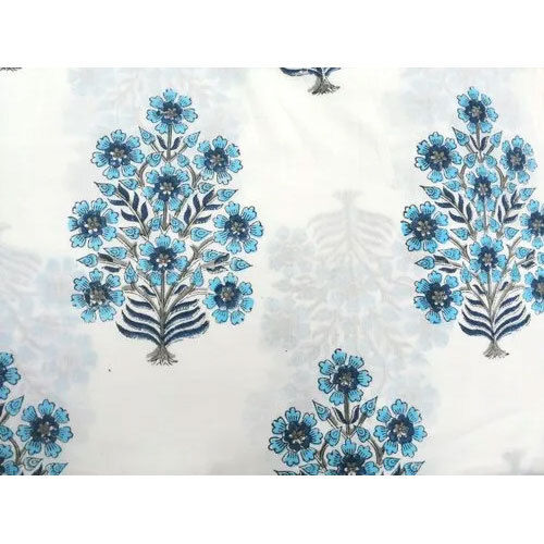 Mughul Flower Printed Cotton Fabrics