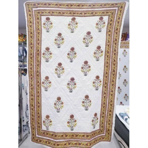 Meera's Handmade Block Printed Cotton Jaipuri Quilt