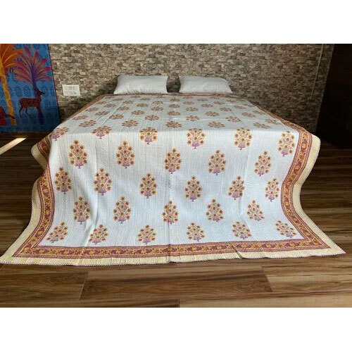 Big Flower Printed Quilted Bed Covers AC