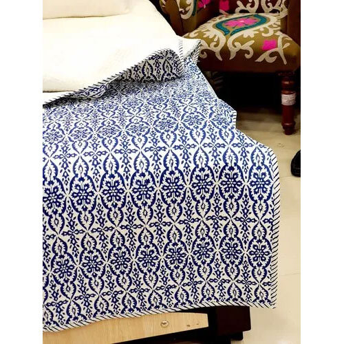 Handmade Kantha Machine Quilted Blankets