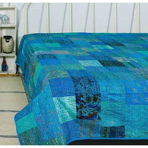 Patchwork Kantha Bedcover Bedspread