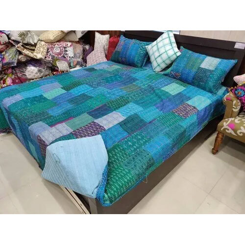 Indian Handmade Kantha Bedcover