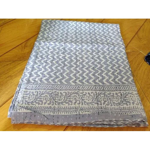 Hand Block Printed Quilted Bedspread