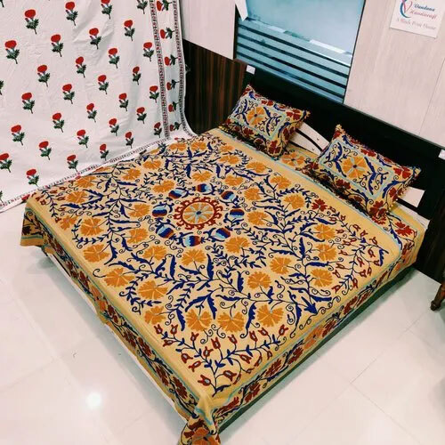 Jaipuri Embroidered Bed Sheets