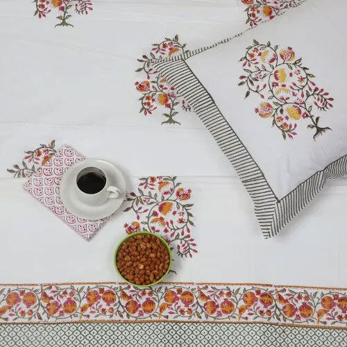 Anarkali Hand Block Printed Bedsheet